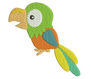 Stickdatei - Dschungeltiere Papagei sitzend